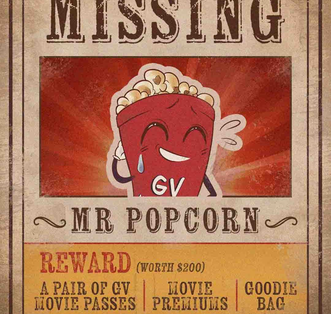 Find Mr. Popcorn and WIN a pair of GV movie passes with Golden Village! - Alvinology
