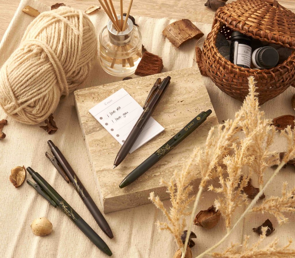 Brighten your mood as you revel in the joy of writing with Pilot Pen's ILMILY Herbal-Scented Roller Ball Pens - Alvinology