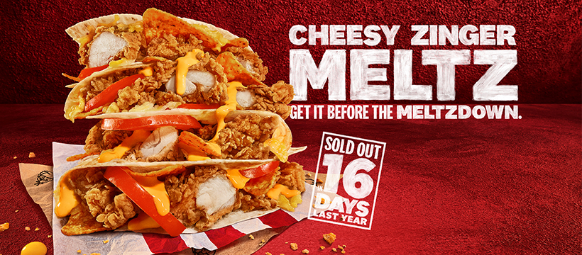 KFC Cheesy Zinger Meltz is making a comeback - Get Ready to Melt with Joy! - Alvinology