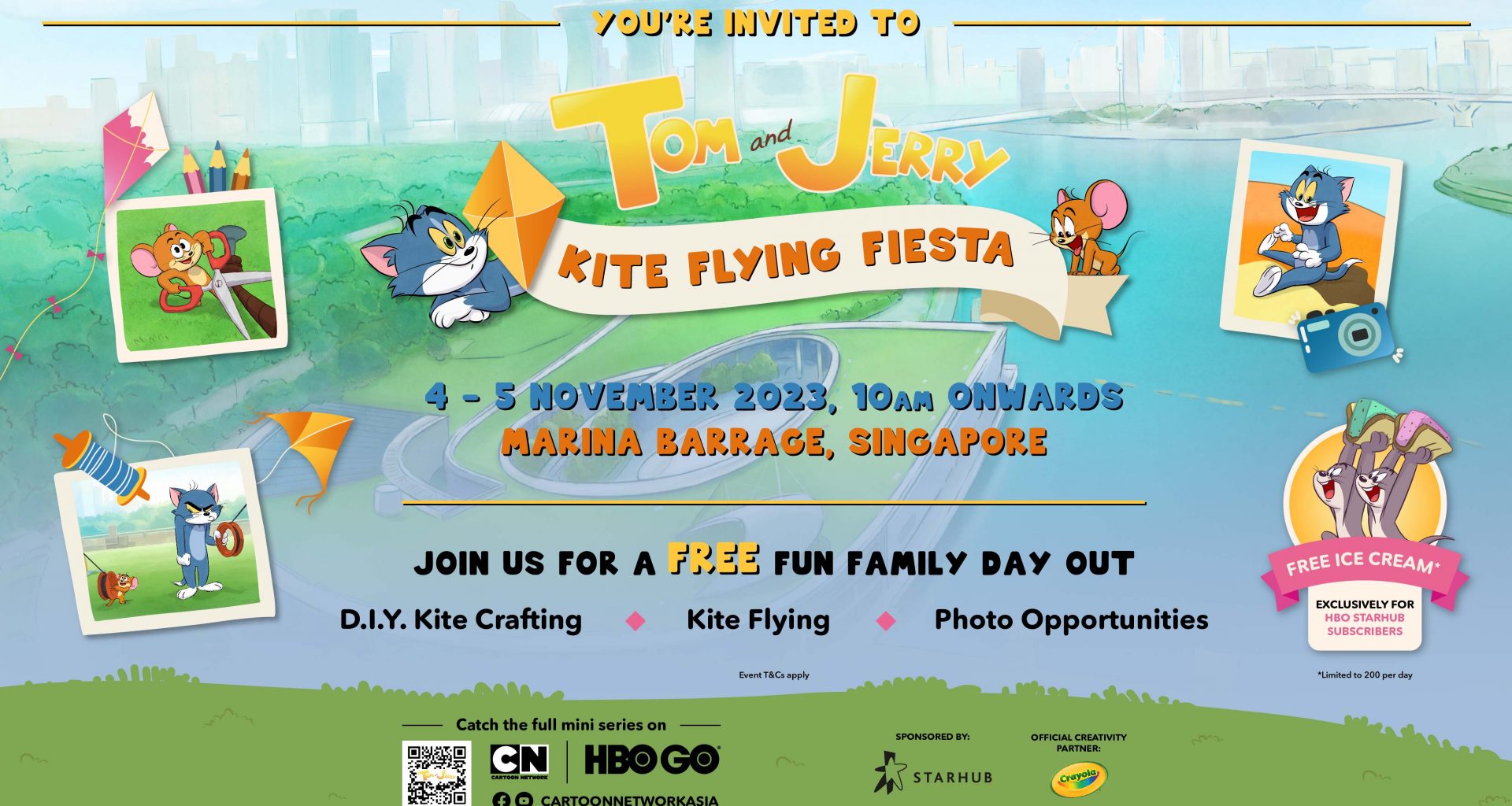 Let Your Imagination Soar (and enjoy some FREE Ice Cream) at the Tom and Jerry Kite-Flying Fiesta at Marina Barrage - Alvinology