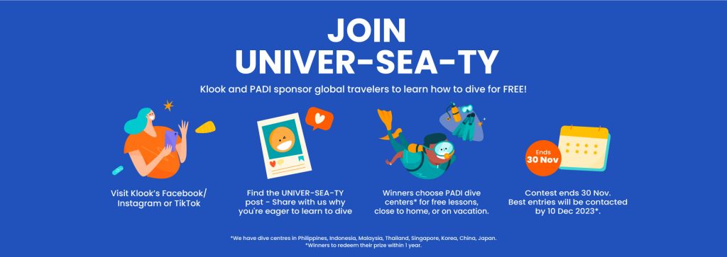 WIN an Open Water Diver certification with PADI x Klook in your dive location of choice! - Alvinology
