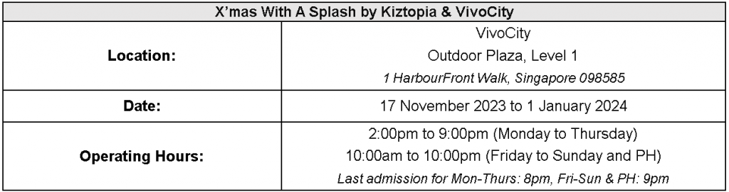 Dive into the Festive Wonderland at Kiztopia’s X’mas With A Splash! Dive into the Festive Wonderland at Kiztopia’s X’mas With A Splash! - Alvinology