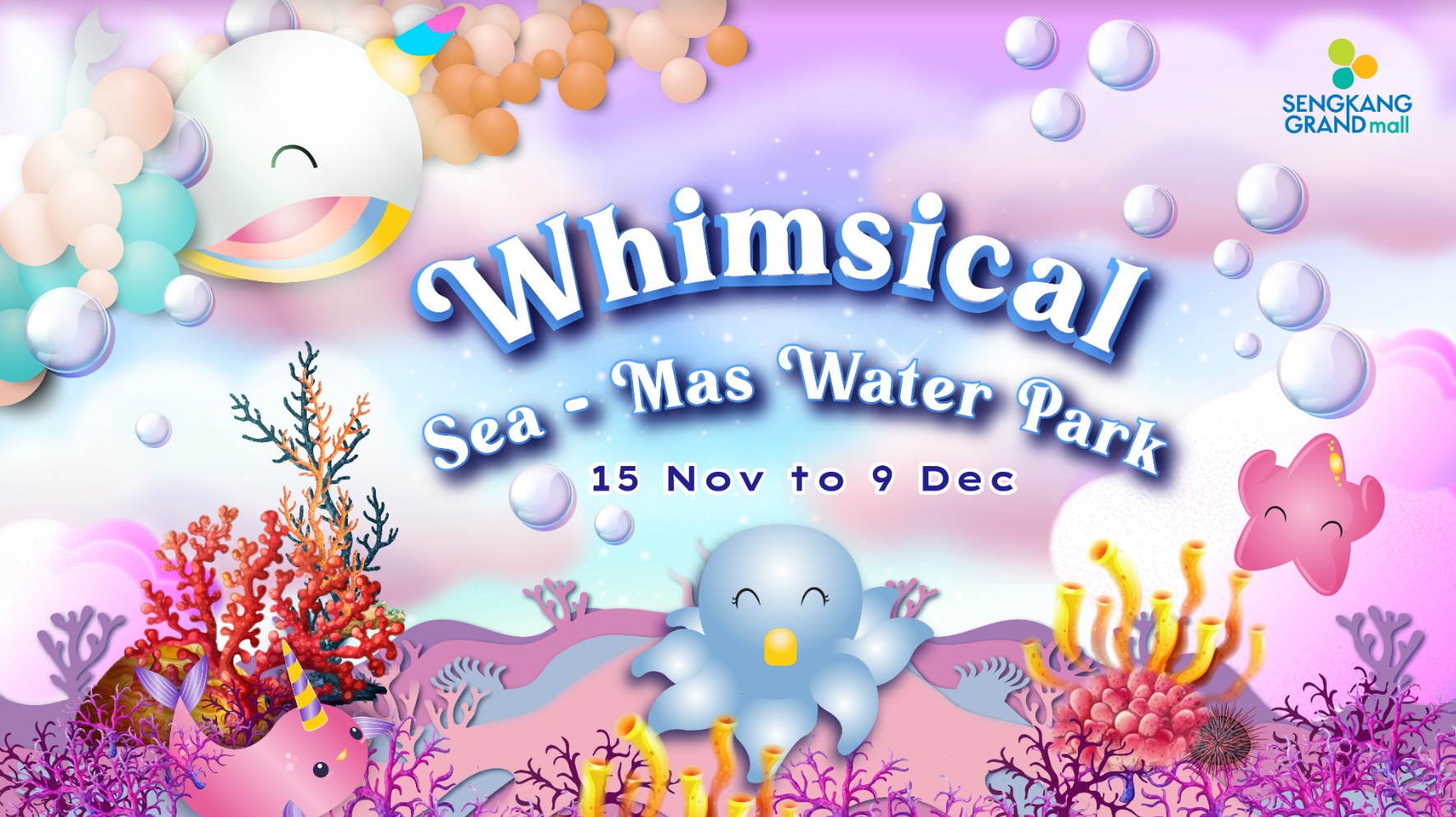 Dive into Fun at Sengkang Grand Mall’s first-ever in-mall Whimsical Sea-mas Water Park - Alvinology