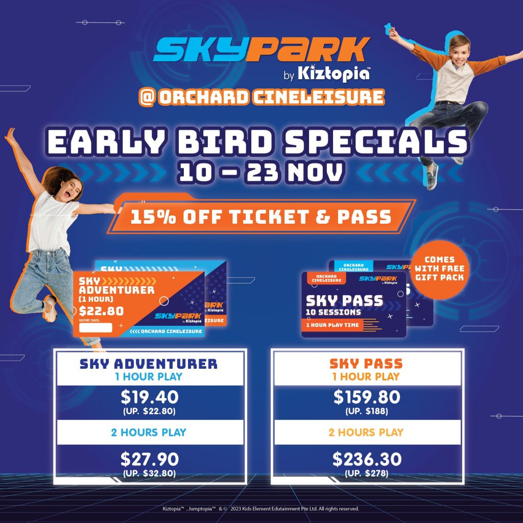 SkyPark By Kiztopia @ Cineleisure Unveils a Thrilling Play Concept on Orchard Road: Early Bird Tickets now on Sale - Alvinology