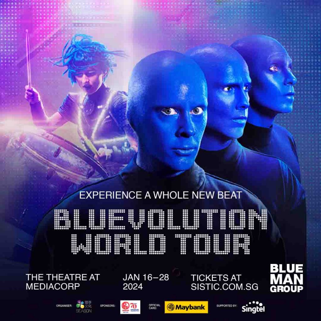 Dazzle in a Futuristic Show with Blue Man Group's Bluevolution World Tour in Singapore - Alvinology
