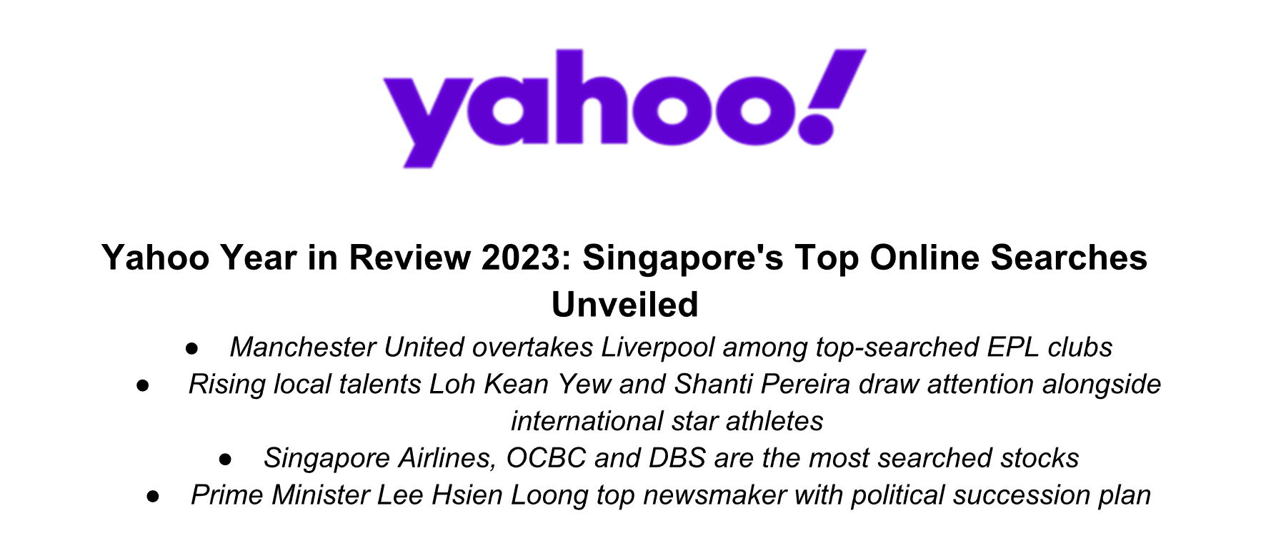 Yahoo Year in Review 2023: Unveiling Singapore's Search Trends - Alvinology