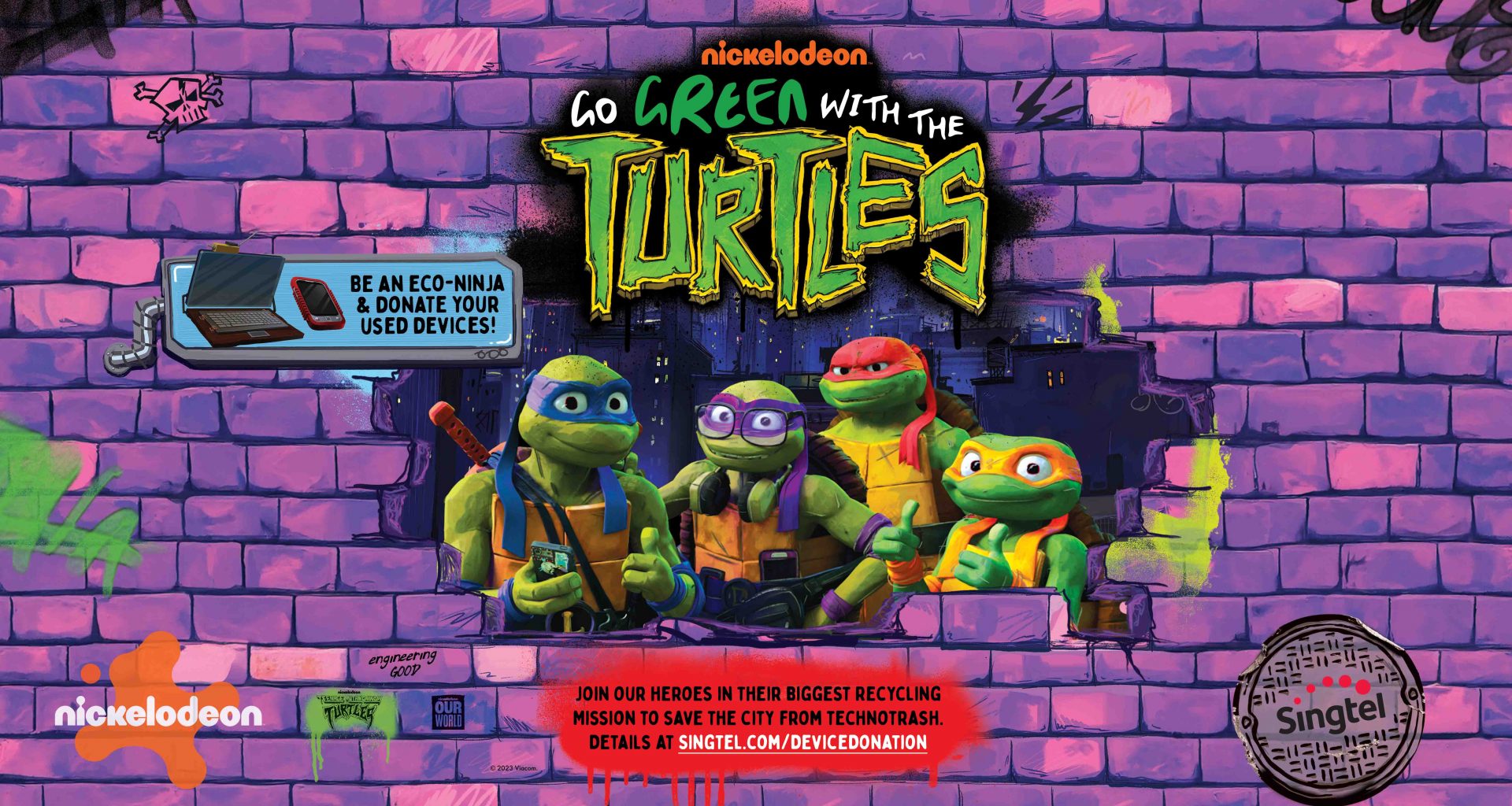 Singtel and Nickelodeon Team Up for Environmental Action with Teenage Mutant Ninja Turtles-themed E-Waste Campaign - Alvinology