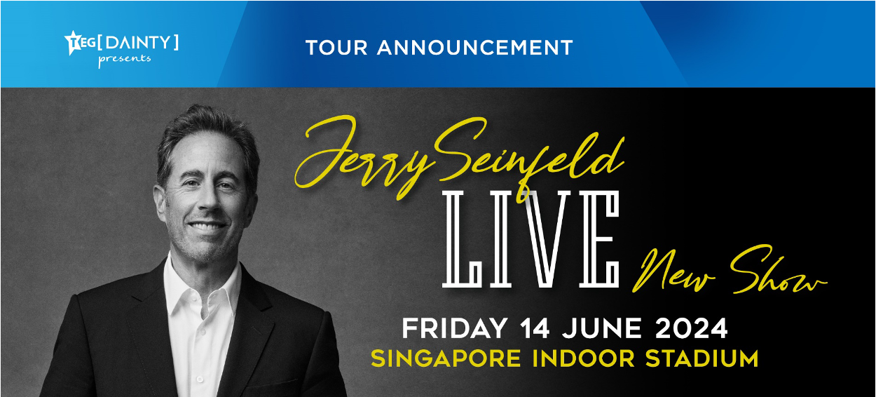 Jerry Seinfeld to Take Stage in Singapore on June 2024 for a Comedy Extravaganza – One Night Only - Alvinology