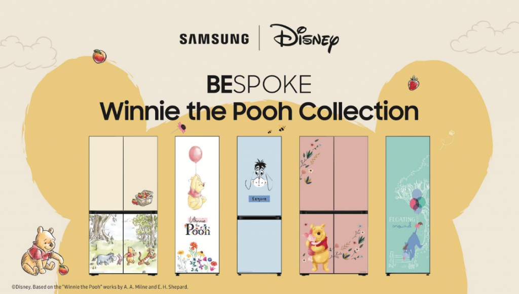 Samsung's Bespoke Winnie the Pooh Collection: Whimsical Refrigerators Bring Childhood Magic to Your Kitchen - Alvinology