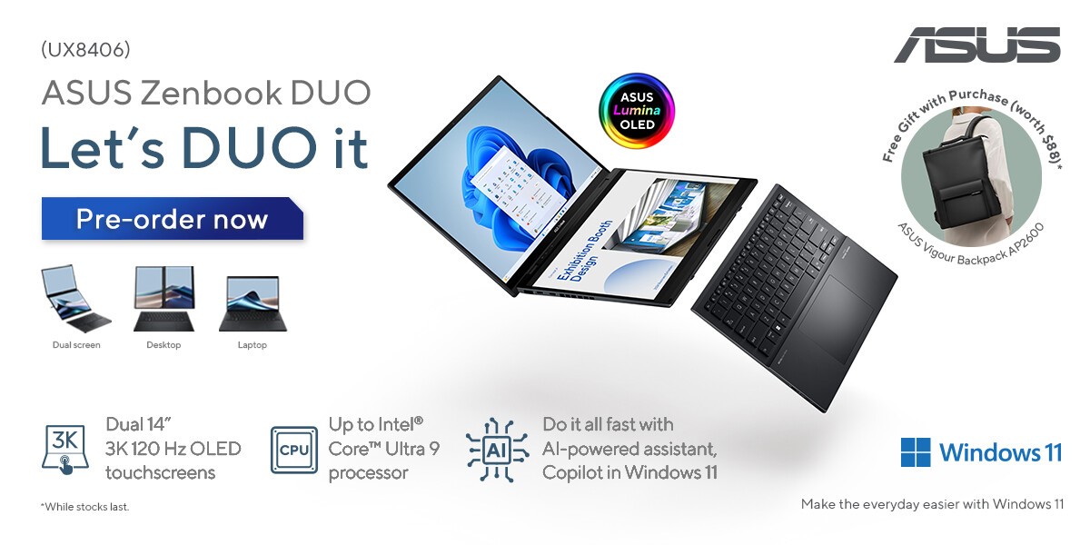 ASUS Zenbook DUO: Featuring World's First 14-inch Dual-Screen OLED Laptop - Alvinology