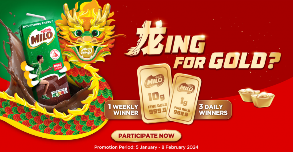 Stand a Chance to WIN a 10g gold bar this Chinese New Year with MILO - Alvinology