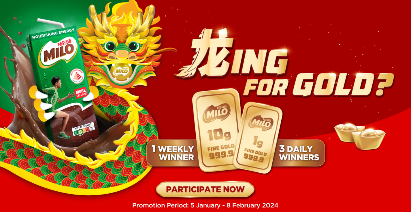 Stand a Chance to WIN a 10g gold bar this Chinese New Year with MILO - Alvinology