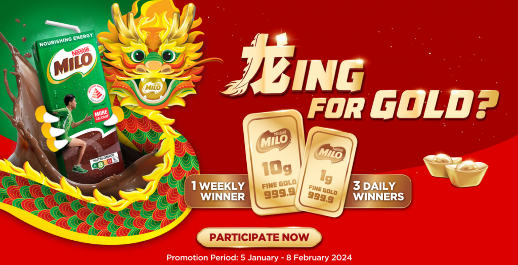 Stand a Chance to WIN a 10g gold bar this Chinese New Year with MILO Stand a Chance to WIN a 10g gold bar this Chinese New Year with MILO - Alvinology