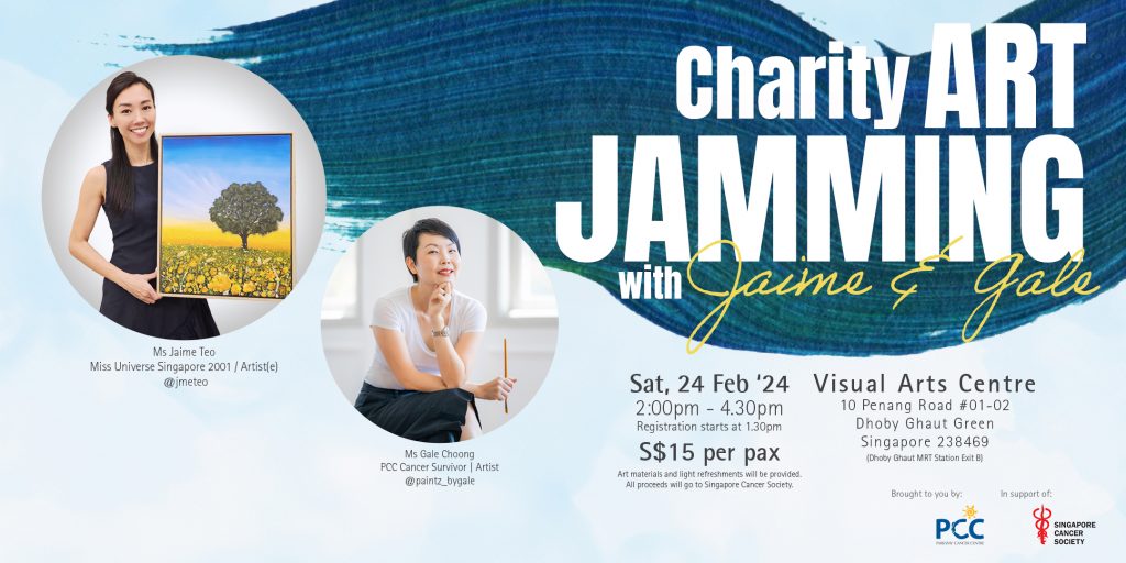 Join Jamie & Gale at the Charity Art Jamming Event: Proceeds go to the Singapore Cancer Society - Alvinology