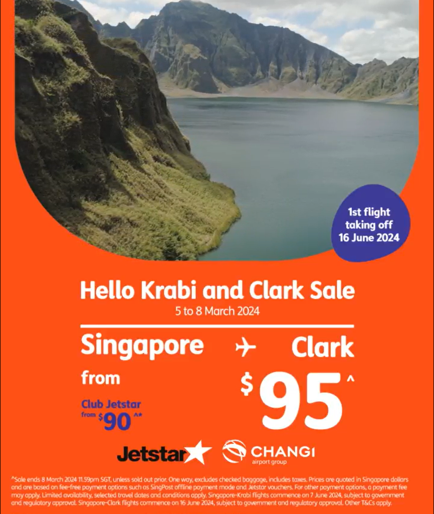 Jetstar Asia Announces Exciting New Routes to Krabi and Clark along with as low as SG$75 Launch Promo - Alvinology