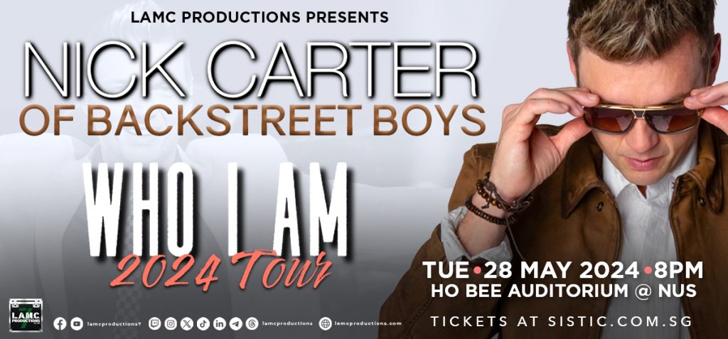 Nick Carter Set to Thrill Fans in Singapore with "Who I Am" Tour this 28 May - Alvinology