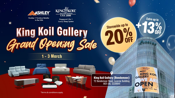 King Koil Gallery Opens New Showroom in Luzerne Bendemeer with Storewide Discounts of up to 20% OFF - Alvinology