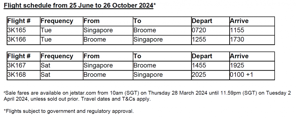 Jetstar Asia Announces Budget-Friendly Flights from Singapore to Broome, Western Australia Starting from SG$125 - Alvinology