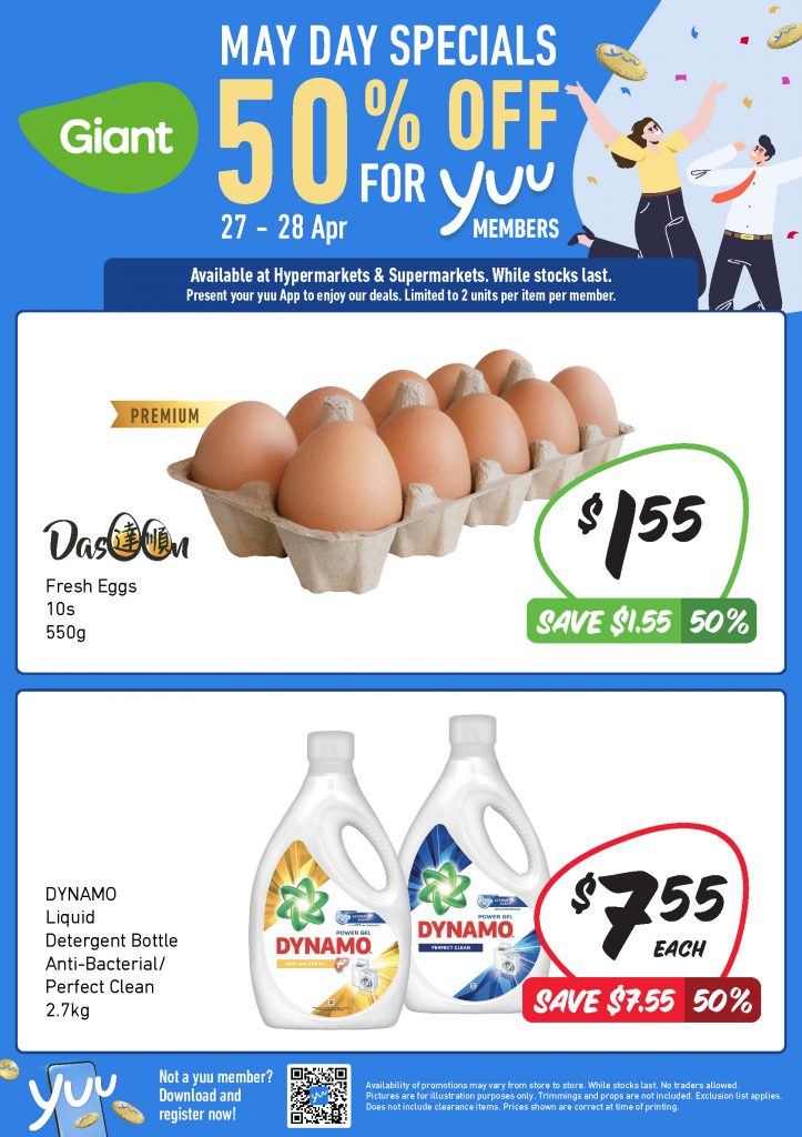 Giant's May Day Specials: Enjoy 50% Off Daily Essentials for yuu Members - Alvinology