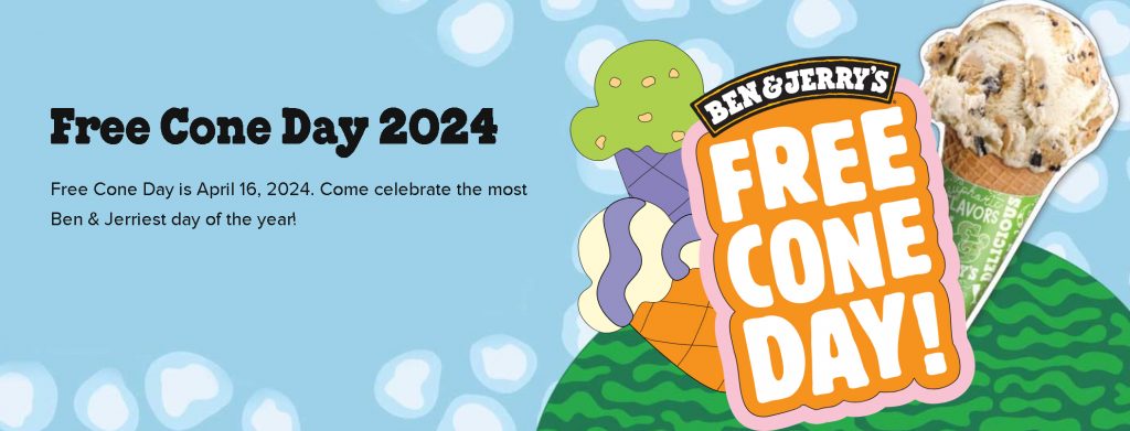 Don’t Miss Out on Ben & Jerry's Free Cone Day on 16 April; Ben & Jerry's Aims to Serve 1 Million Scoops - Alvinology