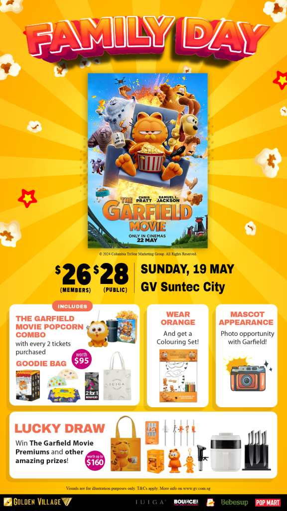 Get Ready for Family Fun with The Garfield Movie this 19 May at Golden Village - Alvinology