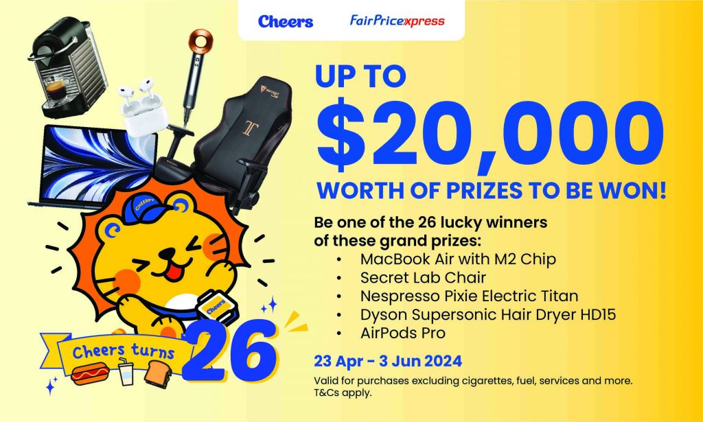 WIN up to $20,000 worth of prizes at Cheers' 26th Anniversary Exciting E-Lucky Draw - Alvinology