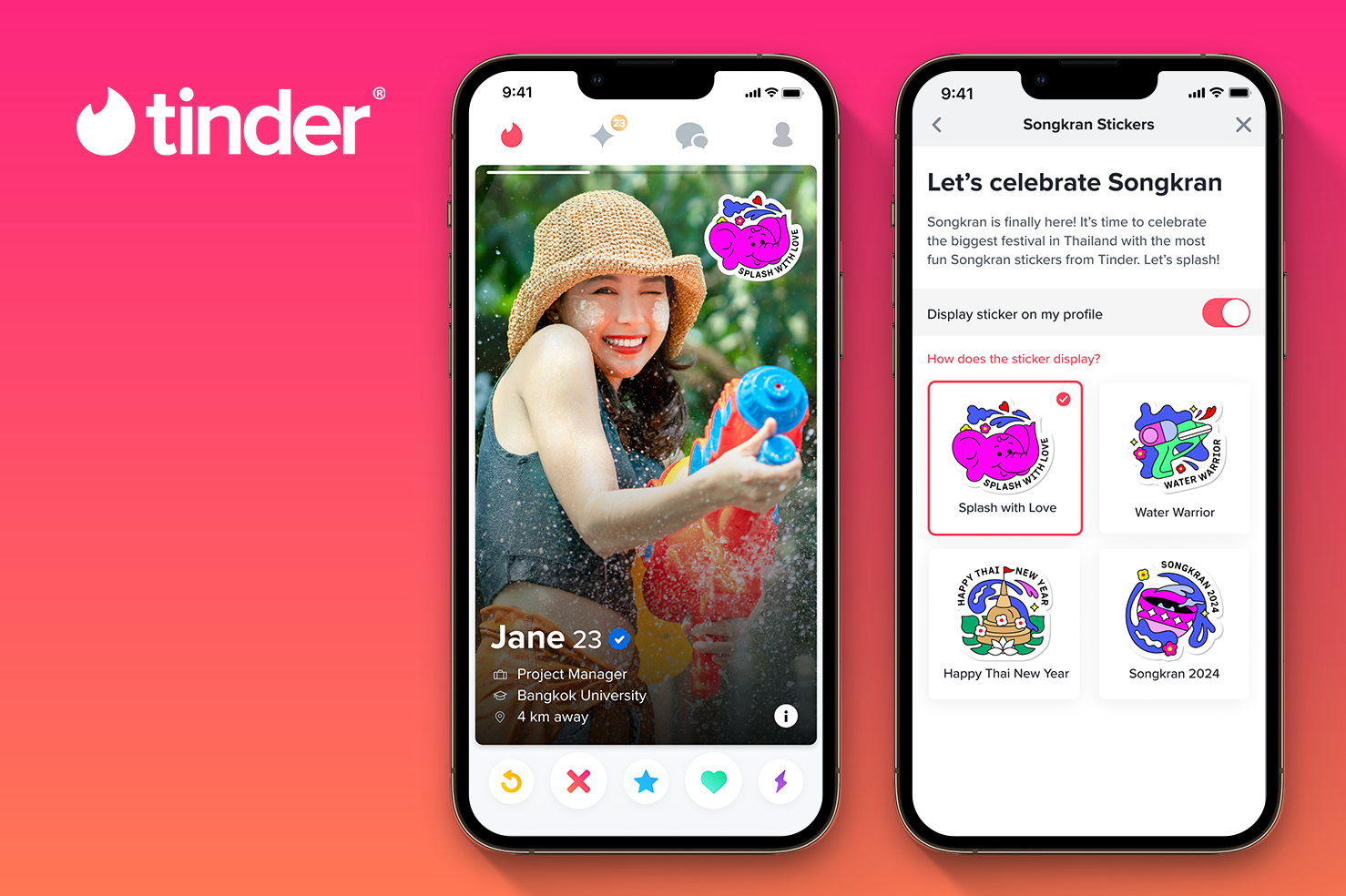 Tinder Adds Splash of Festive Fun with New Songkran Stickers - Alvinology