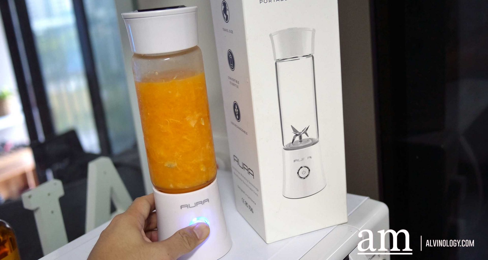 [Review] Aura Portable Blender - Under $100 Portable Blender to Power Up Your Nutritional Needs On-the-go - Alvinology
