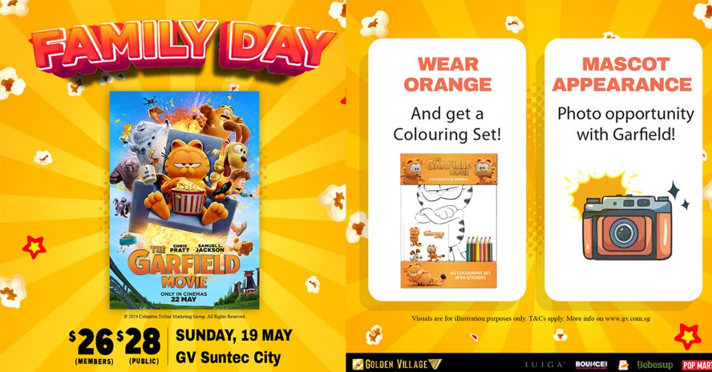 Get Ready for Family Fun with The Garfield Movie this 19 May at Golden Village - Alvinology