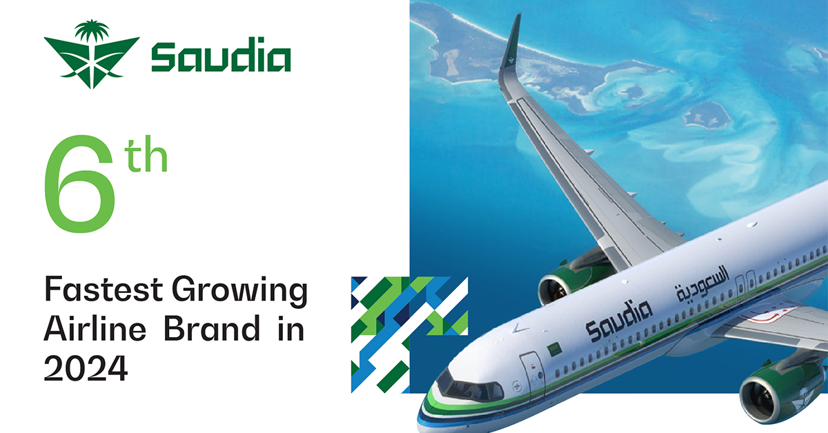 Saudia Soars: Among the World’s Top Growing Airline Brands According to Brand Finance Top 50 Airline Brands Annual Report - Alvinology