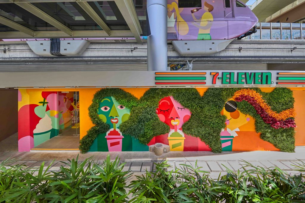  7-Eleven Unveils Nature-Inspired 3D Mural at New Sentosa Sensoryscape Store - Alvinology