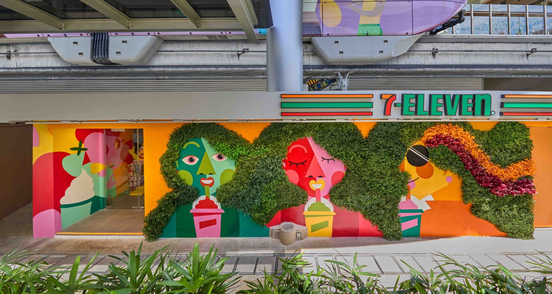  7-Eleven Unveils Nature-Inspired 3D Mural at New Sentosa Sensoryscape Store - Alvinology
