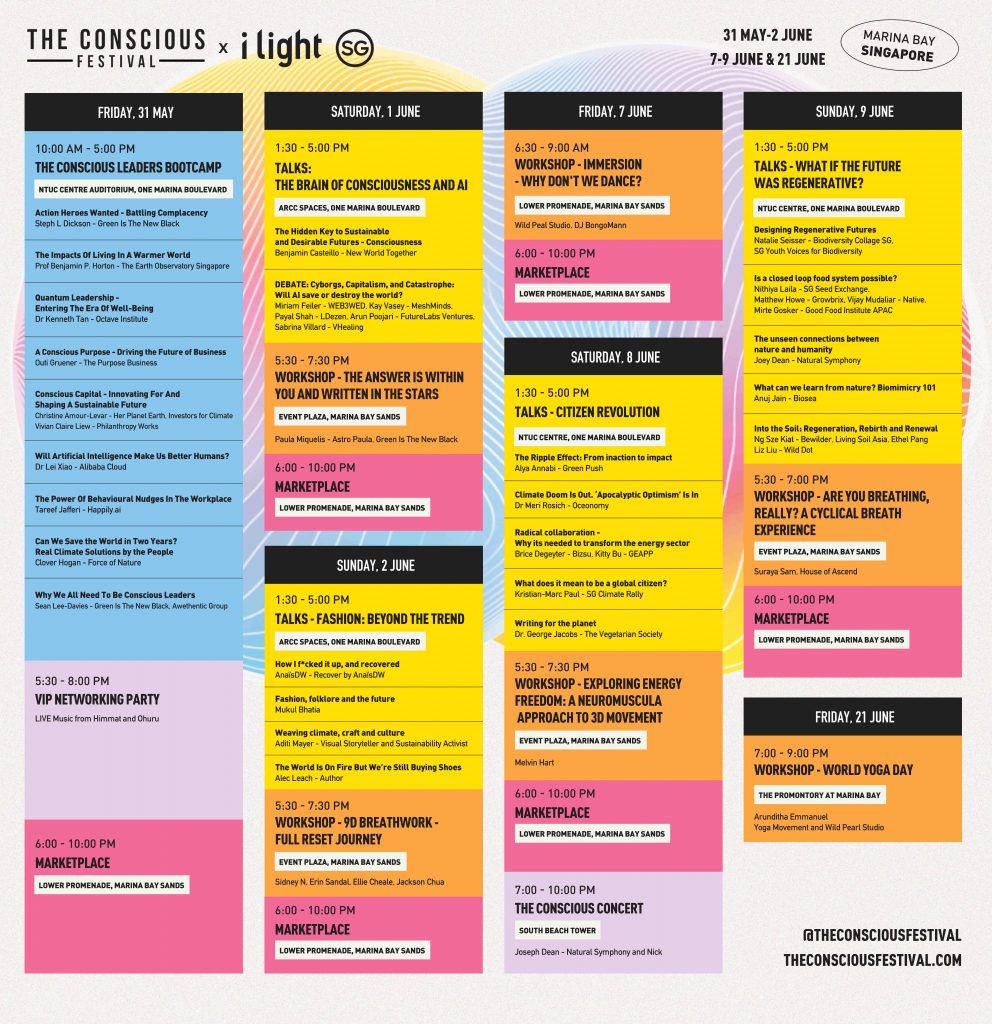 The Conscious Festival Returns to Singapore with i Light Partnership - Alvinology