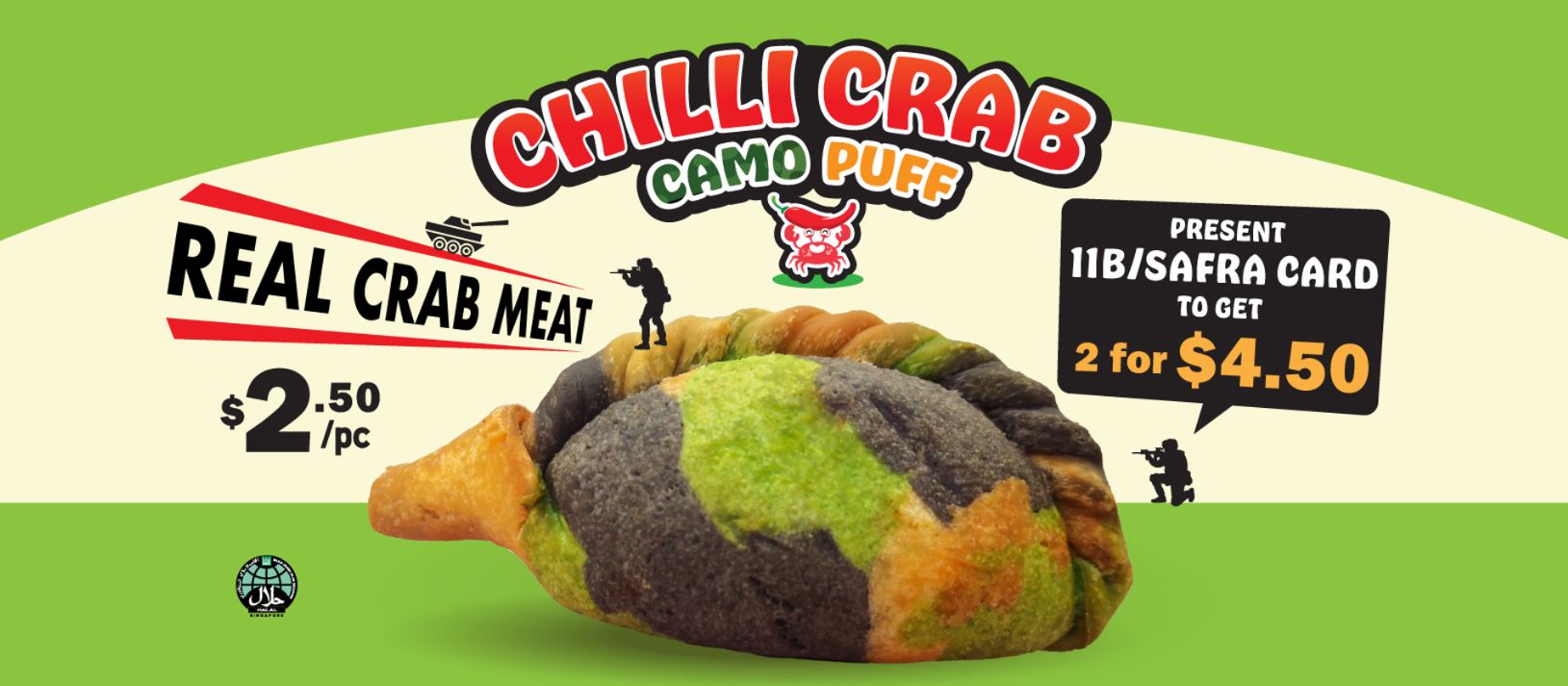 Old Chang Kee Celebrates SAF Day 2024 with Limited-Edition Chilli Crab Camo Puff and Special Offers for NSmen - Alvinology