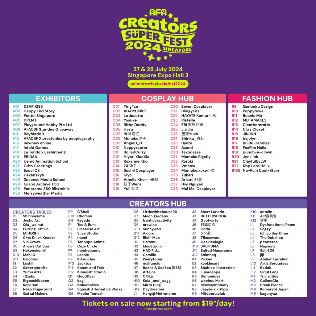 Get Ready for AFA Creators Super Fest Singapore 2024: Create, Share, and Play - Alvinology