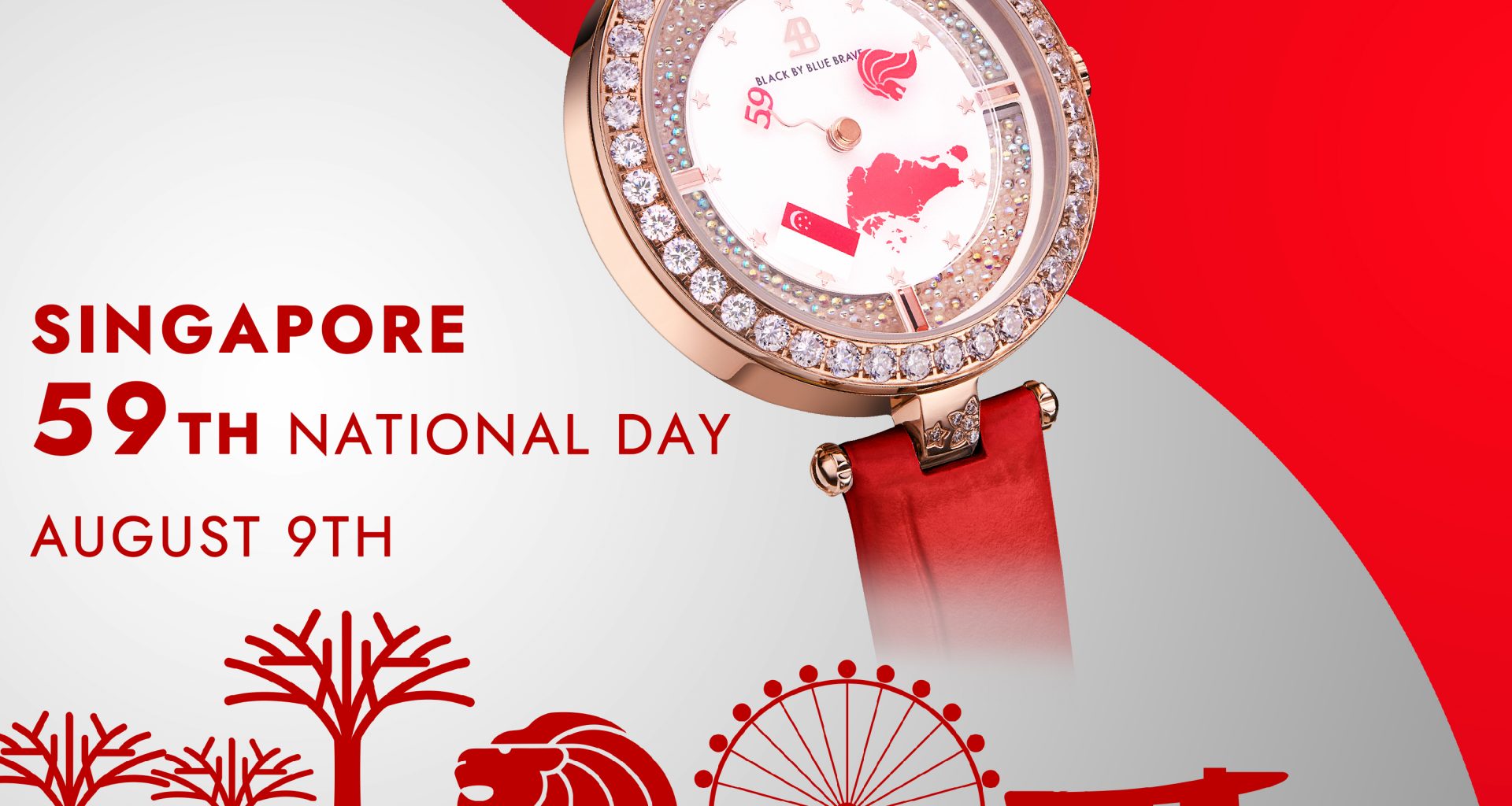 Celebrate Singapore's 59th Birthday with the SG59 Our Singapore Watch by BLACK BY BLUE BRAVE - Alvinology