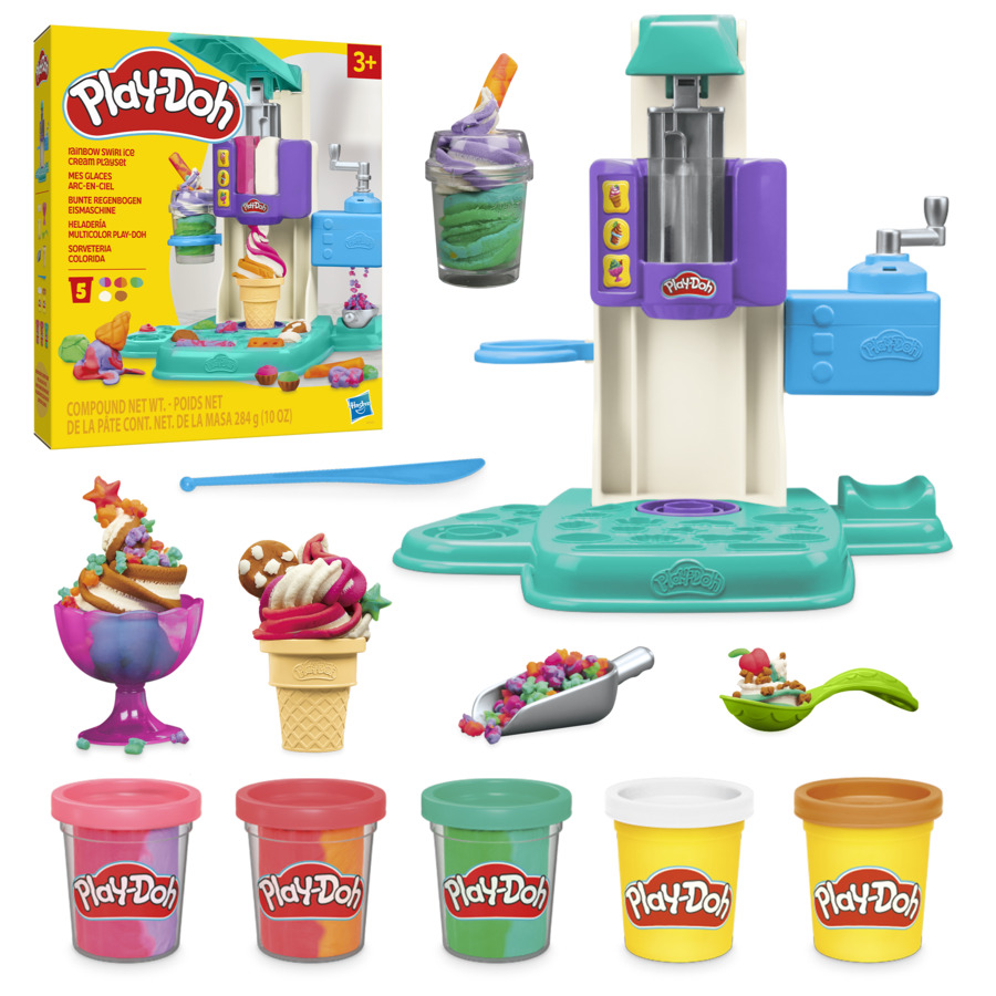 Dive into Imaginative Fun with the New Play-Doh Rainbow Swirl Ice Cream Playset - Alvinology