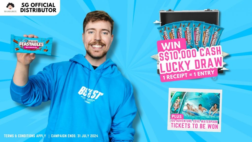 Feastables Chocolate By YouTuber MrBeast Now Available in Singapore, Launches S$10,000 Cash Lucky Draw in July to Spread Joy - Alvinology
