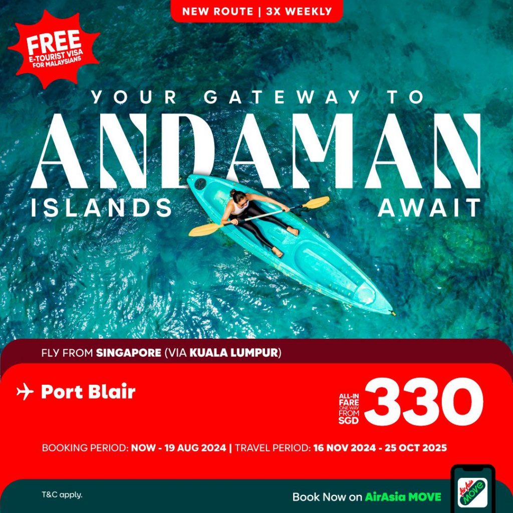 AirAsia Launches New Route to Port Blair, Connecting Singapore to the Andaman Islands - Alvinology