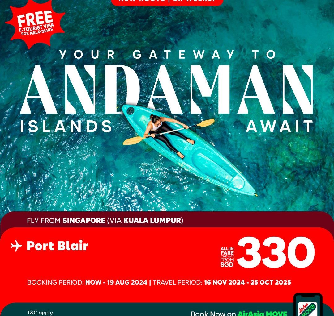 AirAsia Launches New Route to Port Blair, Connecting Singapore to the Andaman Islands - Alvinology