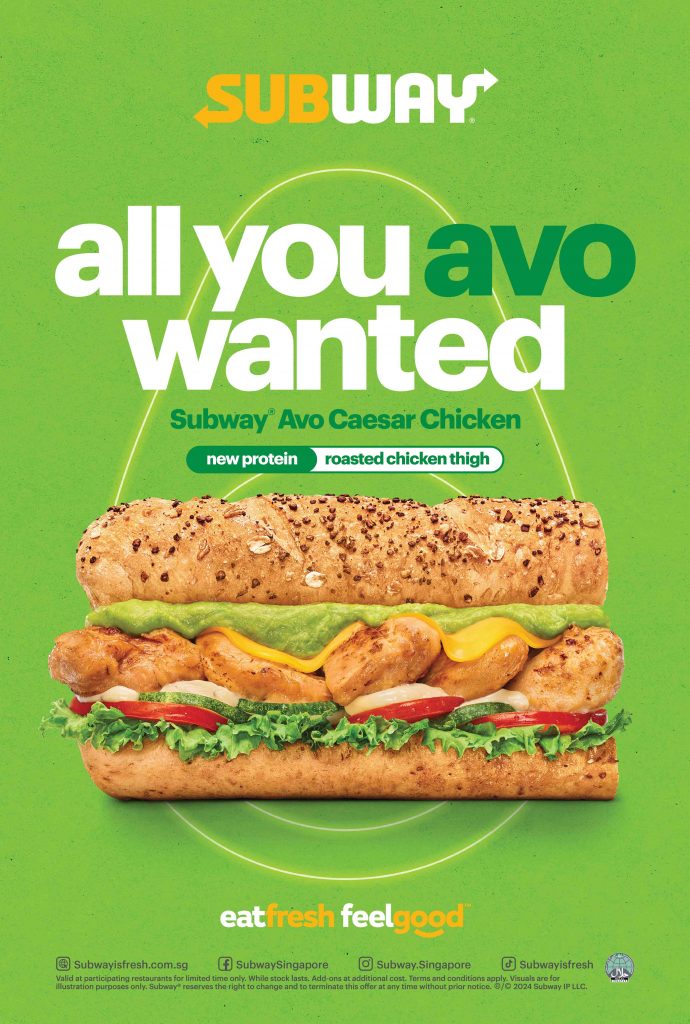 Subway Singapore Unveils the Avo Caesar Chicken Sub: A Must-Try for Avocado Lovers Subway Singapore Unveils the Avo Caesar Chicken Sub: A Must-Try for Avocado Lovers - Alvinology
