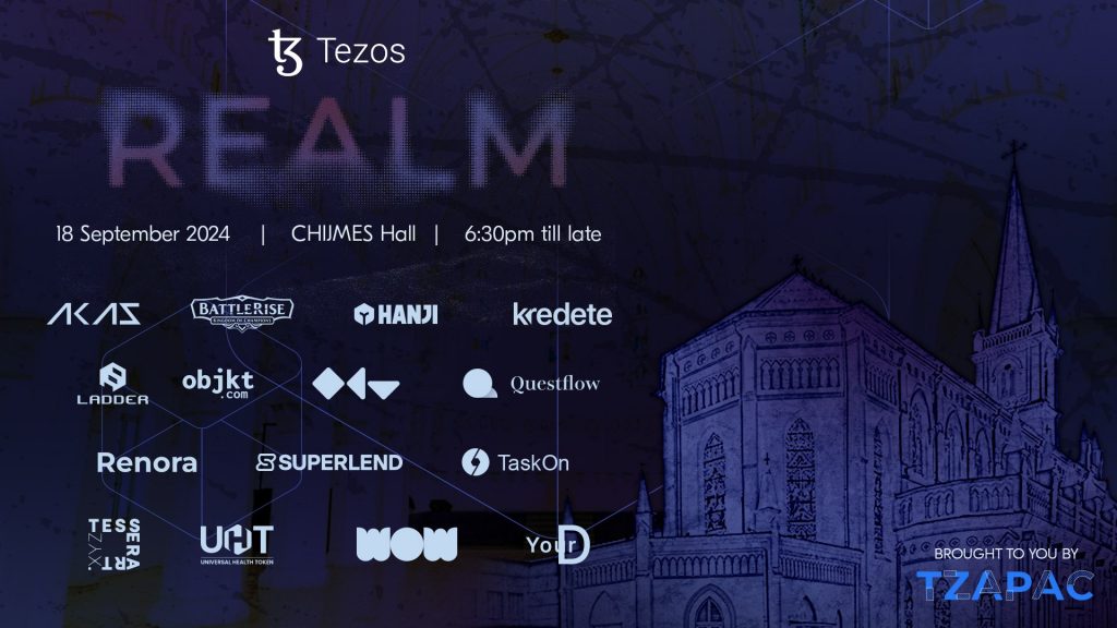 Tezos Realm to Showcase 15 Groundbreaking Projects at TOKEN2049 Week - Alvinology