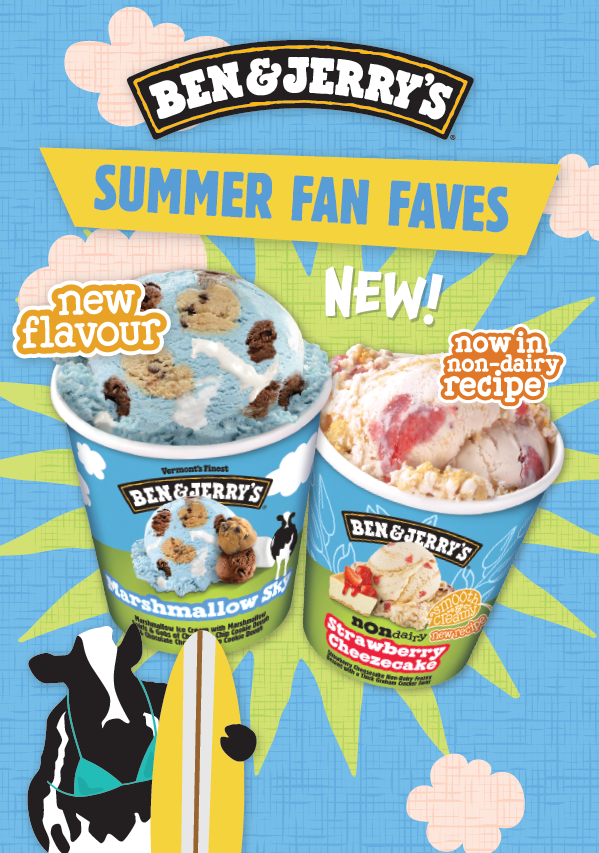 Beat the Heat with Ben & Jerry’s Summer Fan Faves: Marshmallow Sky & Strawberry Cheezecake (Non-Dairy) - Alvinology