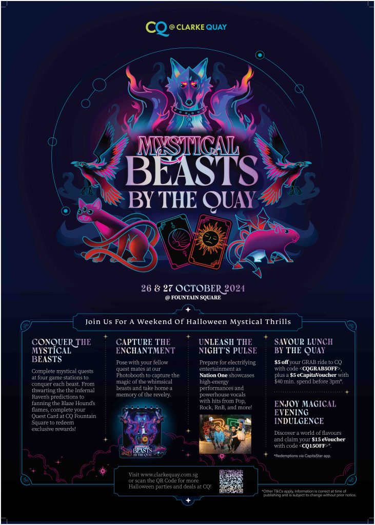Get Spooked at CQ @ Clarke Quay’s Mystical Beasts Halloween Adventure - Alvinology