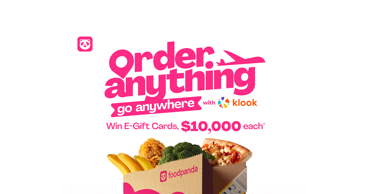 Feed Your Travel Dreams with foodpanda and Klook – Win $10,000 E-Gift Cards - Alvinology