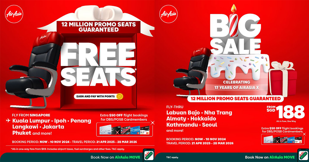 AirAsia’s Year-End FREE Seats Promotion: 12 Million Seats to Over 130 Destinations - Alvinology