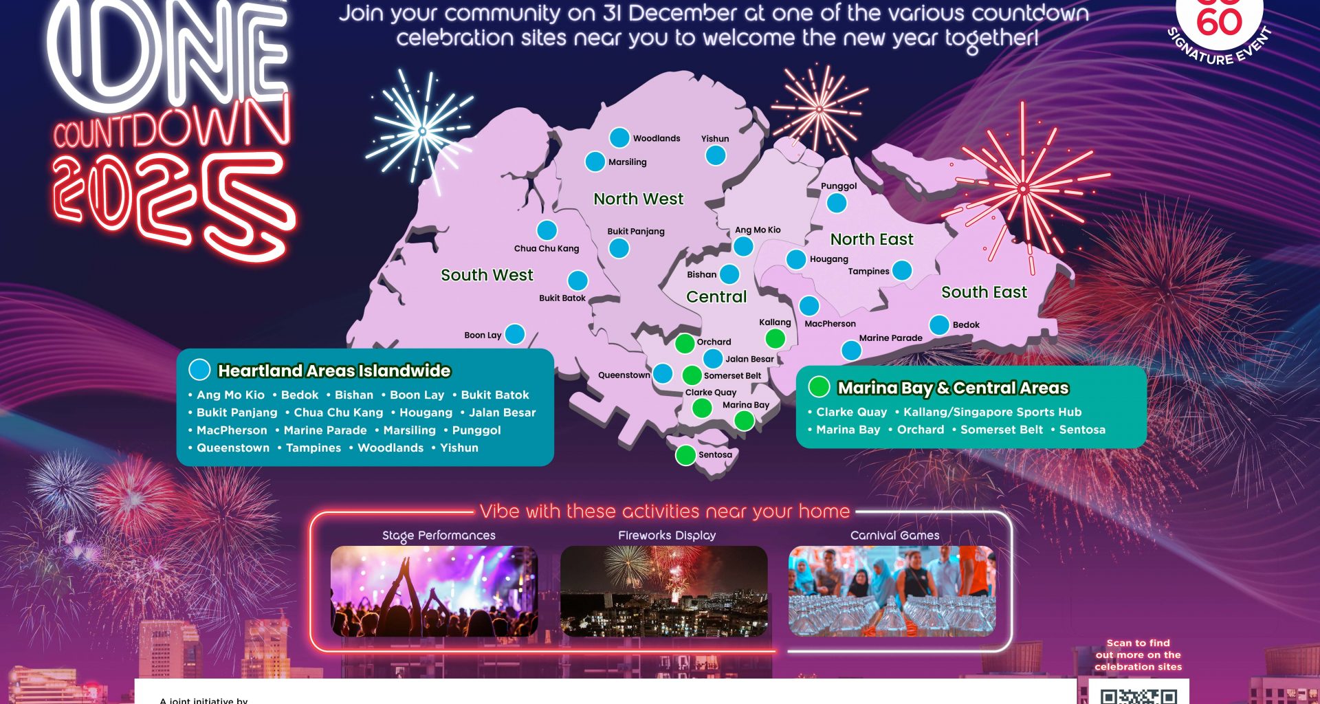 ONE Countdown 2025: Celebrate the New Year Across Singapore - Alvinology
