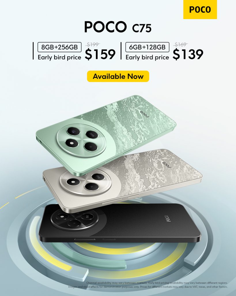 POCO C75: Nature-Inspired Elegance Meets Immersive Display - Alvinology