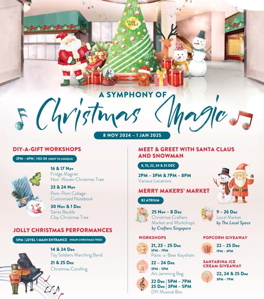 Celebrate the Holidays at Pasir Ris Mall with Festive Markets, DIY Workshops, and Exclusive Giveaways - Alvinology