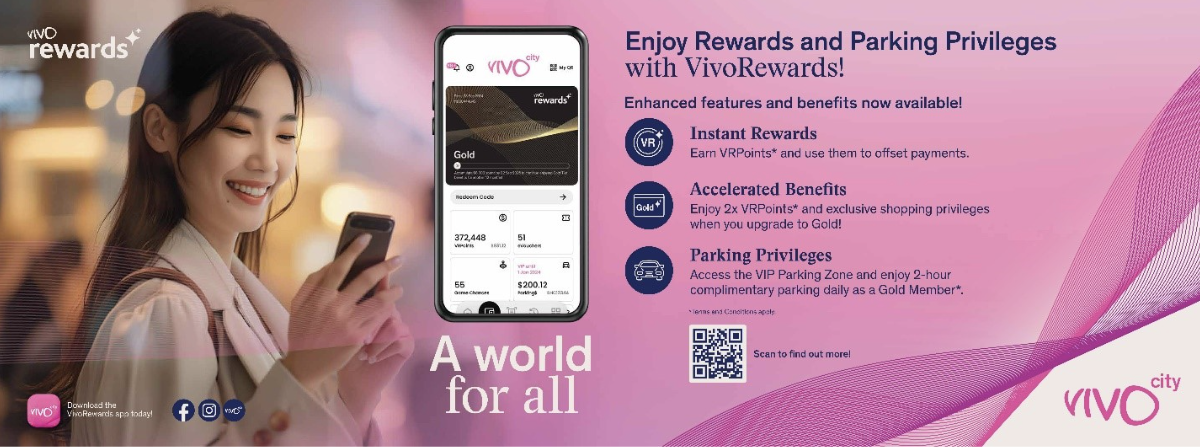 VivoCity Launches Enhanced Rewards Programme with Refreshed Brand Identity - Alvinology